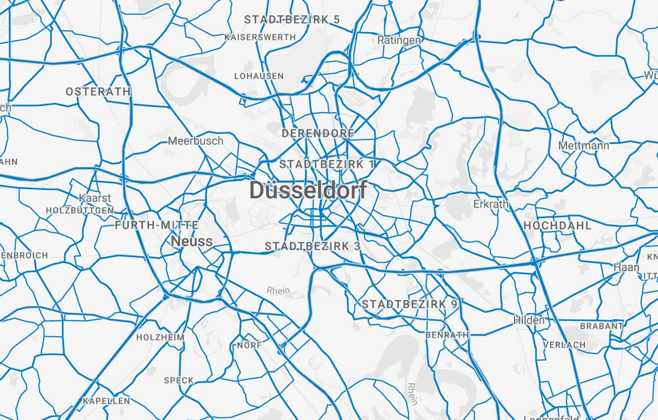 Stadtkarte Düsseldorf